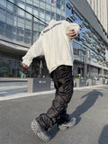 Wenkouban-New Functional Pleated Pocket Cargo Pants Men Y2K High Street Retro Street Hip Hop Loose 2023 Fashion Trend Straight Leg Pants