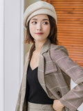 Wenkouban-Christmas Thanksgiving Personality Striped&Plaid Beret Hat