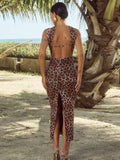 Wenkouban-spring outfits 2025 prety outfits Diala Leopard Maxi Dress