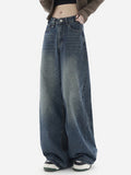 Wenkouban-Vintage Baggy Boyfriend Jeans mit Wascheffekt- Streetwear y2k outfits Fall Outfits Christmas Thanksgiving Gift New Year's Eve