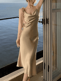 Wenkouban-nye outfits Satin Slip Maxi Dress 2025 fashion trends y2k style party club outfits