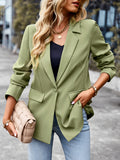 Wenkouban-Winter outfits ideas Women's casual long-sleeved small suit jacket