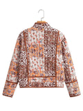 Wenkouban-Winter outfits ideas Women's casual loose printed quilted jacket coat