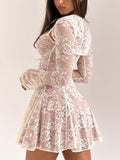 Wenkouban-Christmas Thanksgiving Gift New Year's Eve Dress party look inspos back to school dress  Alice Lace Mini Dress