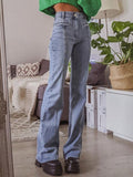 Wenkouban Flared jeans with Back Star patch