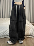 Wenkouban Dark vintage punk baggy cargo jeans