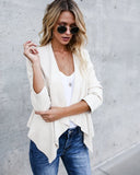 Wenkouban-Winter outfits ideas Lapel collar solid color suede casual women's small suit jacket