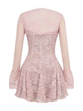 Wenkouban-Christmas Thanksgiving Gift New Year's Eve Dress party look inspos back to school dress  Alice Lace Mini Dress