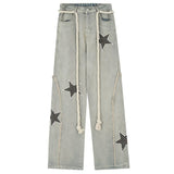 Wenkouban-back to school outfits spring outfits 2025 Star Child Baggy Jeans