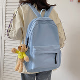 Wenkouban New Female Kawaii Nylon Laptop College Backpack Fashion Women School Bag Trendy Lady Travel Backpack Girl Cool Cute Student Bags