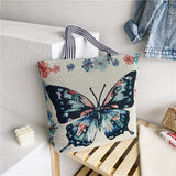 Wenkouban  Fashion Folding Women Big Size Handbag Tote Ladies Casual Flower Printing Canvas Graffiti Shoulder Bag Beach Bolsa Feminina