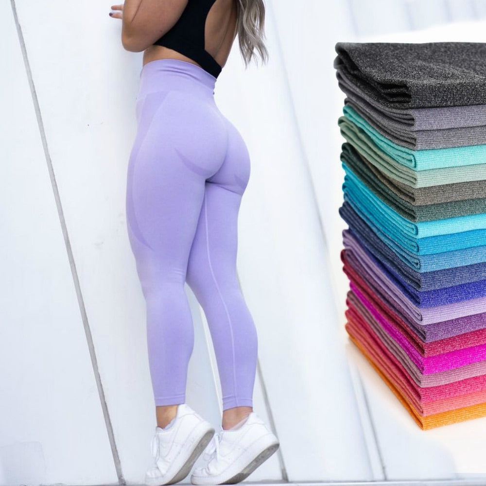 Seamless Leggings Womens Butt' Lift Curves Workout Tights Yoga Pants Gym  Outfits Fitness Clothing Sports Wear Pink