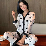 Wenkouban Silk Pajamas For Women Luxury Designer Casual Shorts Suits Ladies Pajamas Set V Neck Sexy Nightwear Sleepwear Home Clothes